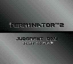 Terminator 2 Judgment Day title screen for Sega Genesis